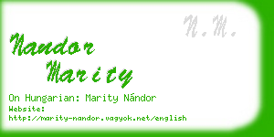 nandor marity business card